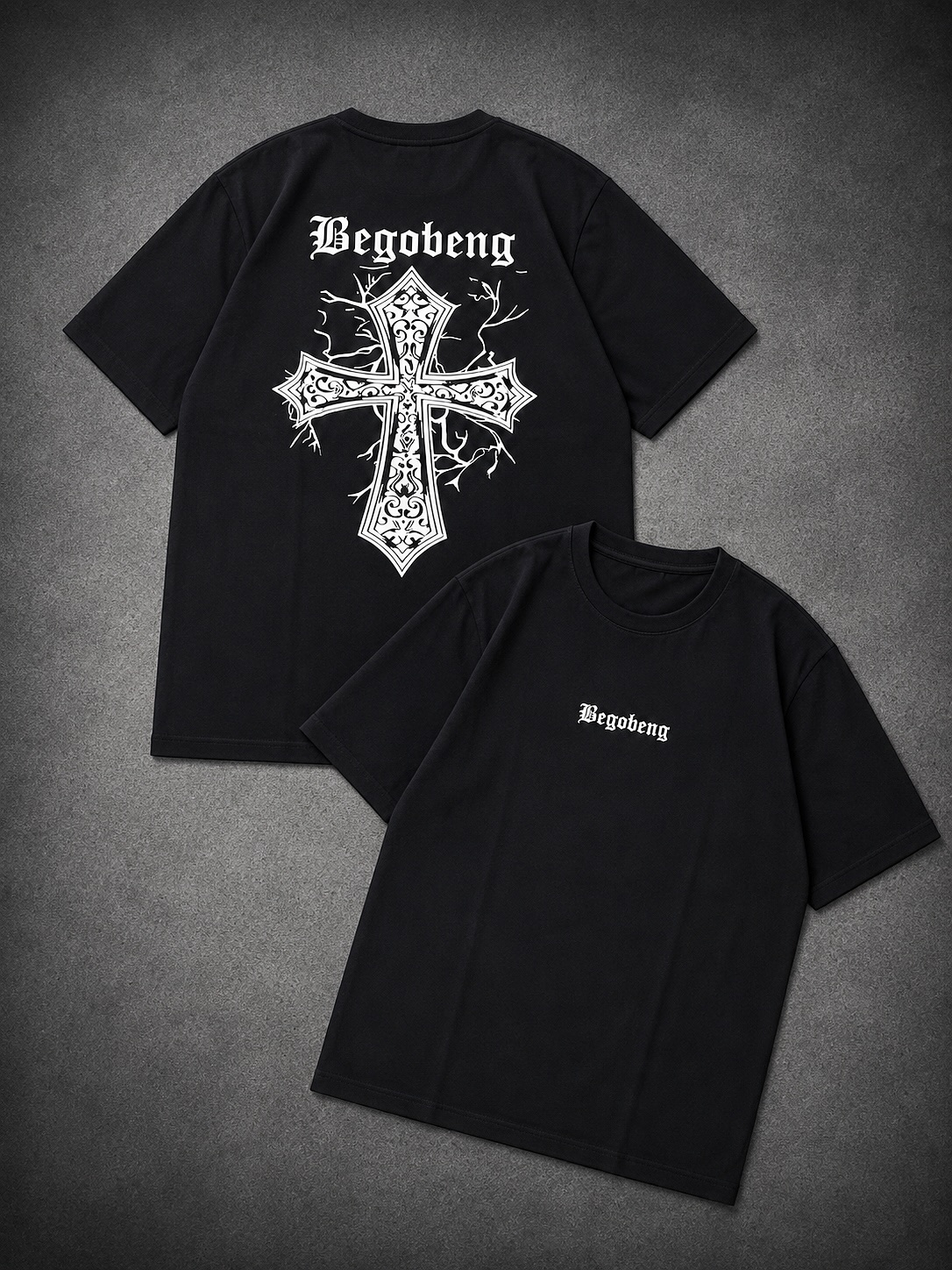Remera Oversize Begobeng "Gothic Cross"